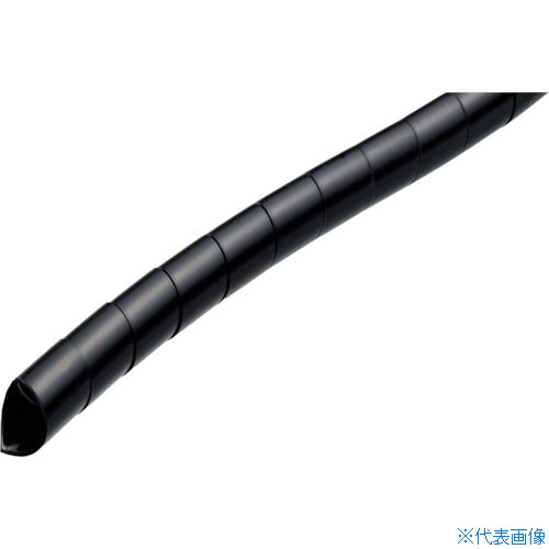 ■潤工社 ポリエチレンスパイラルチューブSE 29X25mm 25m 黒 SE29BK25(3835187)