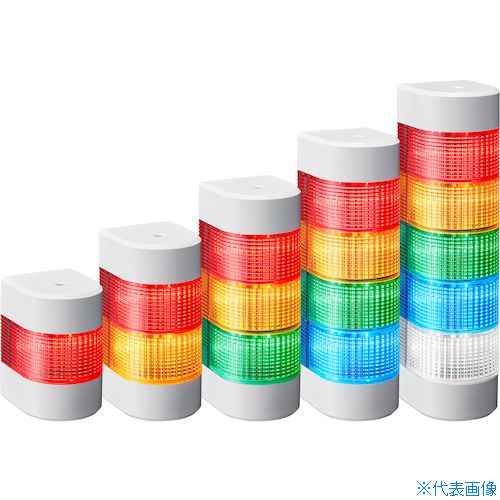 ■PATLITE LED壁面取付け積層信号灯 シグナルタワー ウォールマウント WME型 WME502DRYGBC(3858909)[送料別途お見積り][法人限定][掲外取寄]