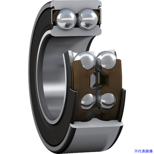 ■SKF 複列アンギュラ玉軸受(軸受両端シール) 接触角30° 内径35mmX外径80mmX幅34.9mm 3307A2RS1TN9MT33(3904093)