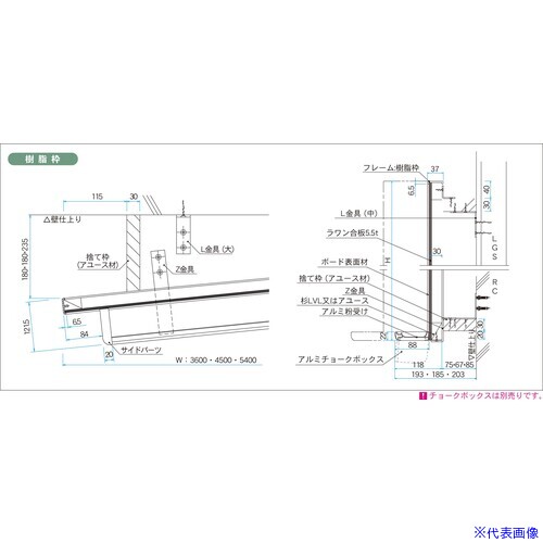 ■馬印 スチールグリーン 樹脂枠 大型曲面黒板 SJR415(3908858)[送料別途お見積り][法人限定][外直送]