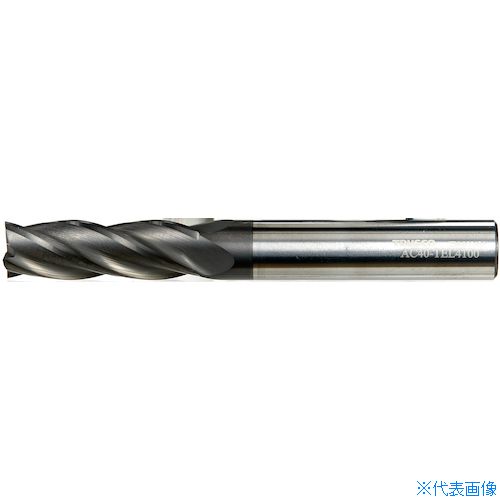 ■TRUSCO 超硬スクエアエンドミル(4枚刃・3D・ギャッシュランド付)16.0 AC40TEL4160(3911475)|セミプロDIY店ファースト