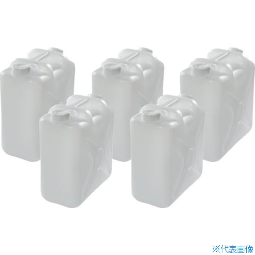 ■TRUSCO 両口ポリタンク(扁平缶) ノズル無 20L(5個まとめ買い) T0207P5(3943279)[送料別途お見積り][法人限定]