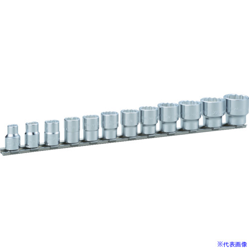 ■TONE ソケットセット(12角・ホルダー付) 12pcs 差込角9.5mm HD312A(3964418)