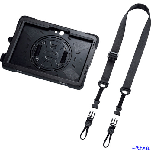 ■SANWA SurfaceGo2 耐衝撃ケース(ハンドル、スタンド、ショルダーベルト付き) PDASF7BK(3979780)