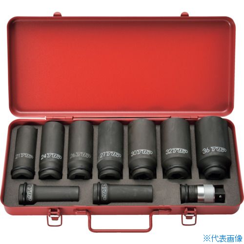 ■トップ工業(TOP) インパクトレンチ用超ロングソケット・ワンタッチアダプターセット PT1736SLPS(4045820)|セミプロDIY店ファースト