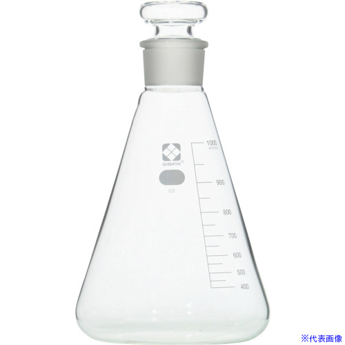 ■SIBATA 共栓三角フラスコ 1000mL 10入 01033001000A(4111918)[送料別途お見積り][法人限定][掲外取寄]