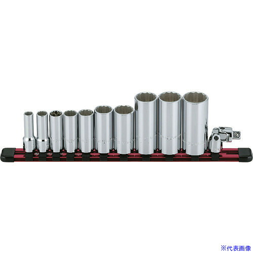 ■ミトロイ 3/8 ソケットレンチセット ディープタイプ mm10コマ12点 SH312ML(4113488)[送料別途お見積り][法人限定][掲外取寄]