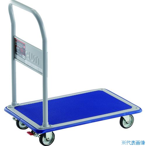 ■TRUSCO プレス製台車 ドンキーカート 固定式740×480 ストッパー付 108NS(4145089)
