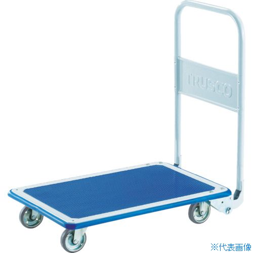 ■TRUSCO プレス製台車 ドンキーカート 折りたたみ式ワイドハンドル740×480 WD150N(4145691)