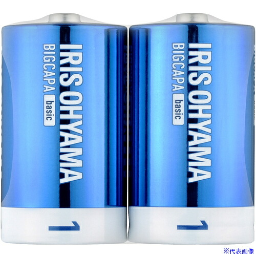 ■IRIS 102737 乾電池 BIGCAPA basic 単1形2本パック LR20BB2P(4147720)&times;48[送料別途お見積り][法人限定][掲外取寄]｜セミプロＤＩＹ店ファースト