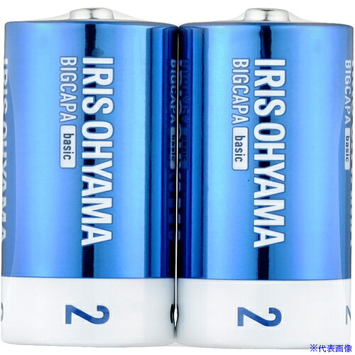 ■IRIS 102739 乾電池 BIGCAPA basic 単2形2本パック LR14BB2P(4149331)&times;48[送料別途お見積り][法人限定][掲外取寄]｜セミプロＤＩＹ店ファースト