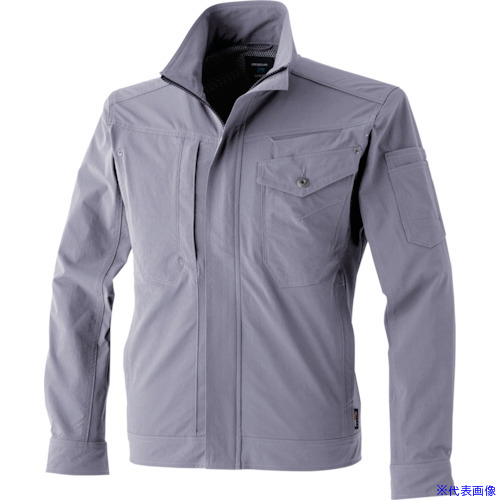 ■CHUSAN コーデュラ2WAYストレッチ長袖ブルゾン L・グレー L 8308809L(4163734)[送料別途見積り][法人・事業所限定][掲外取寄]