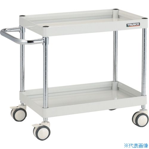 ■TRUSCO ツールワゴン ファルコンワゴン 600×400 ウレタン双輪車 ホワイト FAW662DW(4164067)|セミプロDIY店ファースト