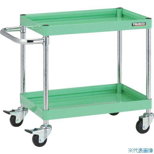 ■TRUSCO ツールワゴン ファルコンワゴン600X400 ゴム車輪 ヤンググリーン FAW662YG(4164156)|セミプロDIY店ファースト