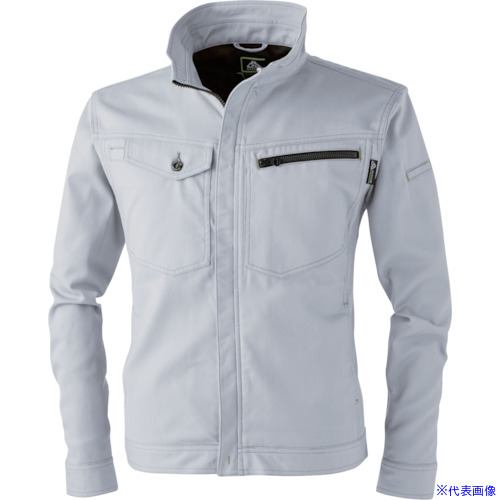 ■CHUSAN ドビーストレッチT/C 長袖ブルゾン アッシュ・グレー S 2818818S(4164866)[送料別途見積り][法人・事業所限定][掲外取寄]