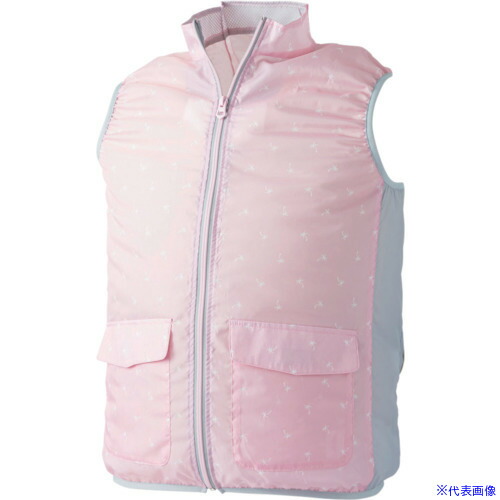 ■CHUSAN WZ・レディース ベスト ピンクxグレー S 1872830S(4164965)[送料別途見積り][法人・事業所限定][掲外取寄]