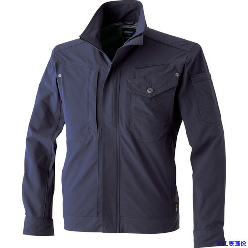 ■CHUSAN コーデュラ2WAYストレッチ長袖ブルゾン N・ネイビー 6L 83088116L(4165077)[送料別途見積り][法人・事業所限定][掲外取寄]
