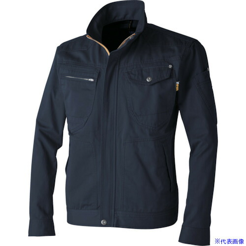 ■CHUSAN 綿100％長袖ブルゾン コン LL 77000902LL(4165146)[送料別途見積り][法人・事業所限定][掲外取寄]