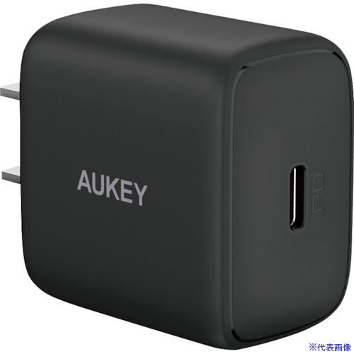 ■IRL AUKEY USB充電器 Swift 20W PD対応 USB-C×1 ブラック PAR1BK(4207286)×50[送料別途見積り][法人・事業所限定][掲外取寄]