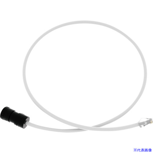 ■PANDUIT スプライスコネクタコード RJ45モジュラープラグ付き Cat5E Cat6 Cat6A兼用 1m FC－ICCY1MWH FCICCY1MWH(4237999)×10[送料別途お見積り][法人限定][掲外取寄]
