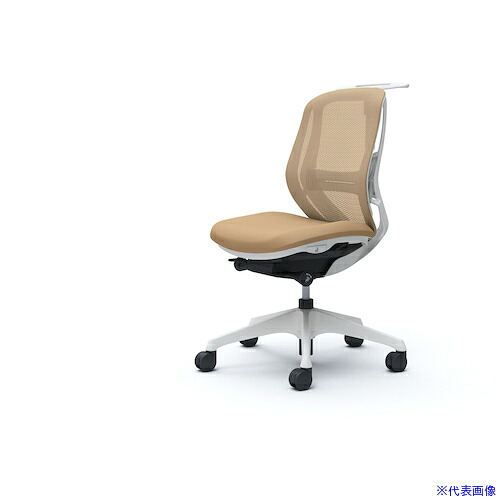 ■OKAMURA シルフィー 肘なし 背メッシュ ロー ホワイトボディ ハンガー有 ランバー有 樹脂脚 C632XZFMP7(4261310)[送料別途お見積り][法人限定][外直送]