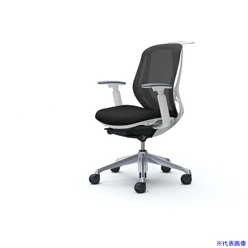 ■OKAMURA シルフィー 可動肘 背メッシュ ロー ホワイトボディ ハンガー有 ランバー無 アルミ脚 C682BWFMP1(4261327)[送料別途お見積り][法人限定][外直送]