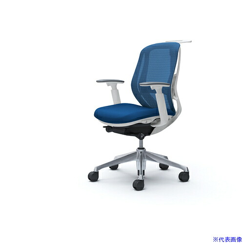 ■OKAMURA シルフィー 可動肘 背メッシュ ロー ホワイトボディ ハンガー有 ランバー有 アルミ脚 C682BZFMP3(4264435)[送料別途お見積り][法人限定][外直送]