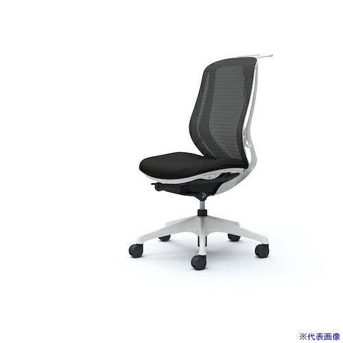 ■OKAMURA シルフィー 肘なし 背メッシュ ハイ ホワイトボディ ハンガー有 ランバー無 樹脂脚 C636XWFMP1(4264476)[送料別途お見積り][法人限定][外直送]