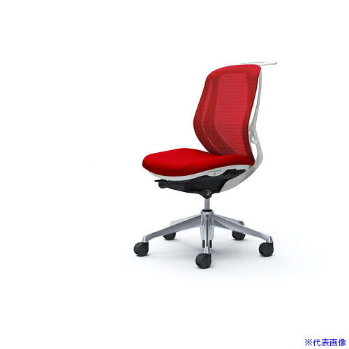 ■OKAMURA シルフィー 肘なし 背メッシュ ロー ホワイトボディ ハンガー有 ランバー無 アルミ脚 C632BWFMP9(4267639)[送料別途お見積り][法人限定][外直送]