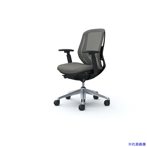 ■OKAMURA シルフィー 可動肘 背メッシュ ロー ブラックボディ ハンガー無 ランバー有 アルミ脚 C681BSFMR2(4270741)[送料別途お見積り][法人限定][外直送]