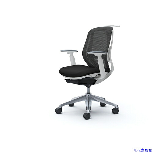 ■OKAMURA シルフィー 可動肘 背メッシュ ロー ホワイトボディ ハンガー有 ランバー有 アルミ脚 C682BZFMP1(4270769)[送料別途お見積り][法人限定][外直送]｜セミプロＤＩＹ店ファースト