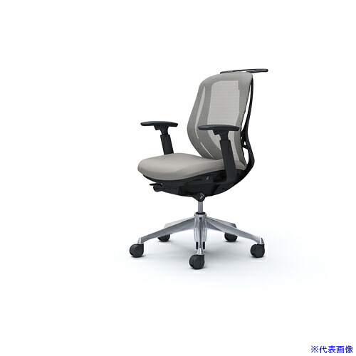 ■OKAMURA シルフィー 可動肘 背メッシュ ロー ブラックボディ ハンガー有 ランバー無 アルミ脚 C682BRFMR3(4270830)[送料別途お見積り][法人限定][外直送]｜セミプロＤＩＹ店ファースト