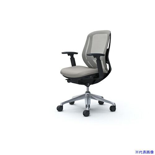 ■OKAMURA シルフィー 可動肘 背メッシュ ロー ブラックボディ ハンガー無 ランバー有 アルミ脚 C681BSFMR3(4272369)[送料別途お見積り][法人限定][外直送]