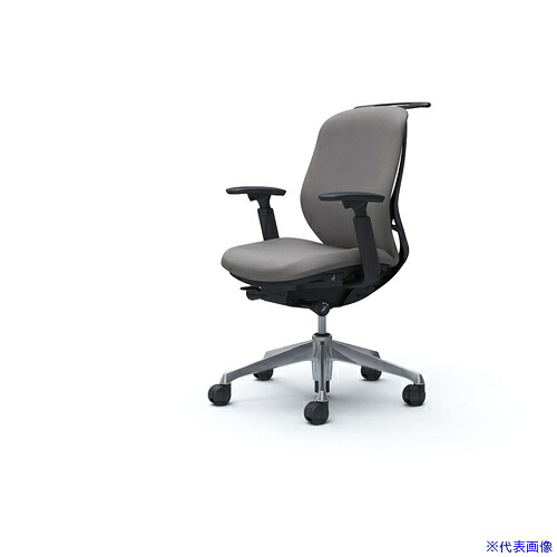 ■OKAMURA シルフィー 可動肘 背クッション ロー ブラックボディ ハンガー有 ランバー無 アルミ脚 C684BRFXW1(4273886)[送料別途お見積り][法人限定][外直送]