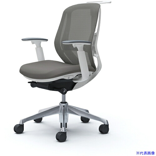 ■OKAMURA シルフィー 可動肘 背メッシュ ロー ホワイトボディ ハンガー有 ランバー有 アルミ脚 C682BZFMR2(4273949)[送料別途お見積り][法人限定][外直送]｜セミプロＤＩＹ店ファースト