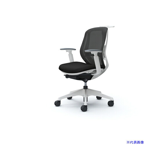 ■OKAMURA シルフィー 可動肘 背メッシュ ロー ホワイトボディ ハンガー有 ランバー有 樹脂脚 C682XZFMP1(4273995)[送料別途お見積り][法人限定][外直送]｜セミプロＤＩＹ店ファースト