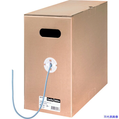 ■BUFFALO ツメ折れないCat5e LANケーブル STP 300m ブルー BL5ETSTP3000BL(4292029)[送料別途お見積り][法人限定][掲外取寄]