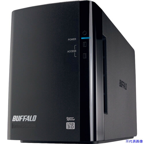 ■BUFFALO ドライブステーション ミラーリング機能搭載 USB3.0用 外付けHDD 2ドライブモデル 6TB HDWL6TU3R1J(4292122)[送料別途お見積り][法人限定][掲外取寄]