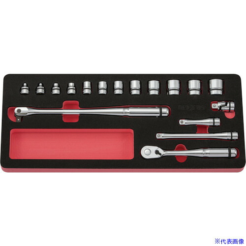 ■nepros 9.5sq.ソケットレンチセット(17点) (ケース無) 6角 12角 NTB317XC(4296424)[送料別途お見積り][法人限定][掲外取寄]｜セミプロＤＩＹ店ファースト