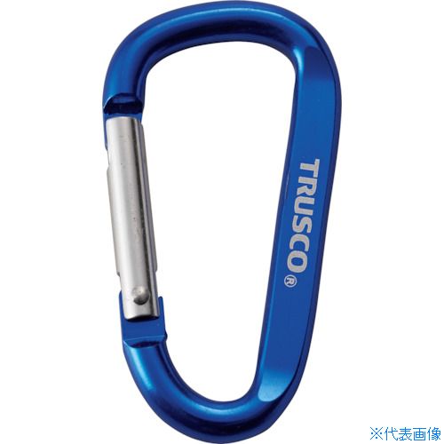 ■TRUSCO まとめ買い カラビナ 線径6mmX60mm D型 グリーン100個 TKN660GNBOX(4336987)