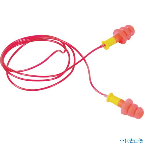 ■TRUSCO まとめ買い 耳栓 コード付 3段フランジタイプ 25dB 100組 TEF25HBOX(4336990)|セミプロDIY店ファースト