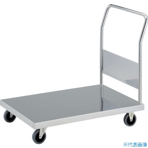 ■TRUSCO 抗菌ステンレス天板台車 1200X750 Φ100 帯電防止U車輪 KAS1100TBU(4354823)[法人限定][直送元]
