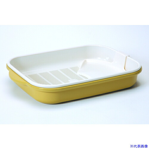 ■SANKO pla 051035 ざる なべ上手 角型 Y Y 455×310×77 51035(4359611)×20[送料別途お見積り][法人限定][外直送]