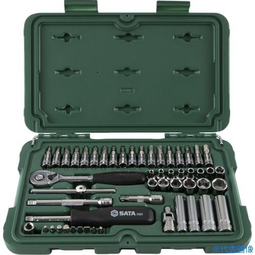 ■SATA 1/4”DRソケットレンチセット(6角タイプ) 09002(4468827)