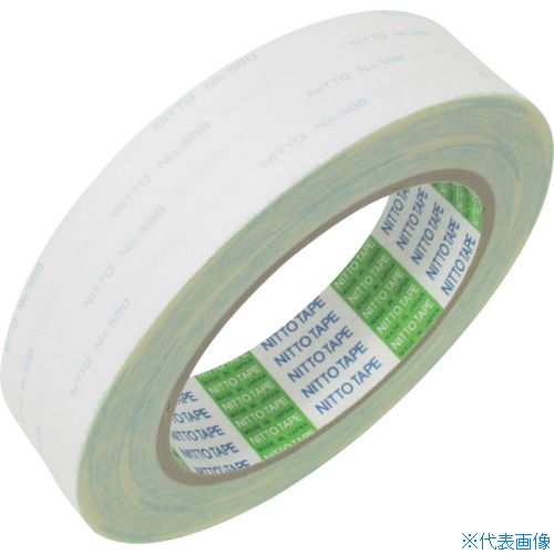 ■日東 一般用両面テープ N0.500 20mm×50m ホワイト 50020X50(4502594)×60[送料別途お見積り][法人限定][メーカー取寄]