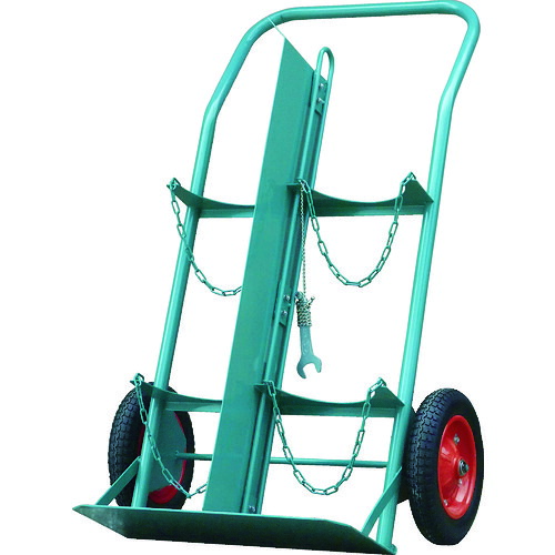 ■KS ボンベ運搬車(仕切板付) 酸素7000L容器、アセチレン7.0kg容器用 KSCOMPACTP(4527895)[送料別途お見積り][法人限定][直送]｜セミプロＤＩＹ店ファースト