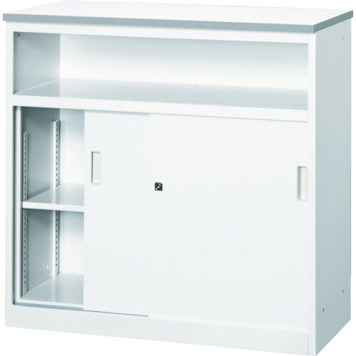 ■TRUSCO CVAカウンター W1200中棚付ハイカウンター グレー CVA12HSTG(4540557)[送料別途お見積り][法人限定][直送]