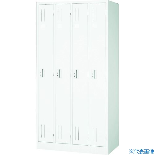 ■TRUSCO スタンダードロッカー 4人用 900X515XH1790 W色 WL47(4540964)[法人限定][直送元]｜セミプロＤＩＹ店ファースト
