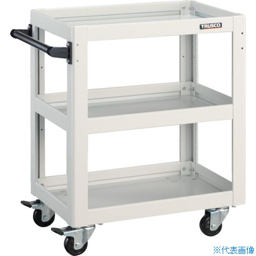 ■TRUSCO ツールワゴン ドルフィン 600X400 4輪自在 ホワイト DLWS763JW(4547632)｜セミプロＤＩＹ店ファースト