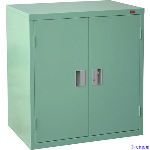 ■OS ロッカーS 両開 最大積載量300kg 棚板2枚(若草色) 800S(4571665)[法人限定][直送元]｜セミプロＤＩＹ店ファースト